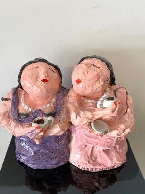 Gerdine Duijsens-Kroeze - Beeld. Kunsthars, Titel, Entre Nous II kopen? Bied vanaf 40!