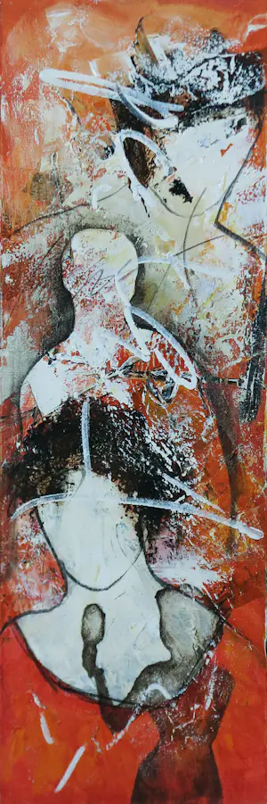 Dario Bosa - Acryl op doek, Drie figuren kopen? Bied vanaf 80!
