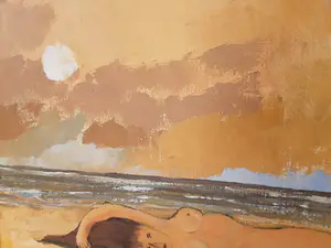 Niet of onleesbaar gesigneerd - Naakt op strand kopen? Bied vanaf 1!