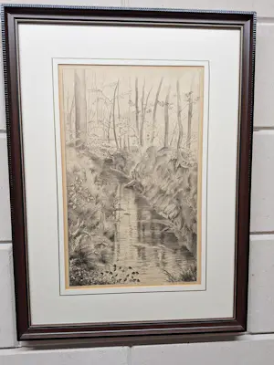 Ina Rahusen - Beekje in een Boslandschap kopen? Bied vanaf 35!