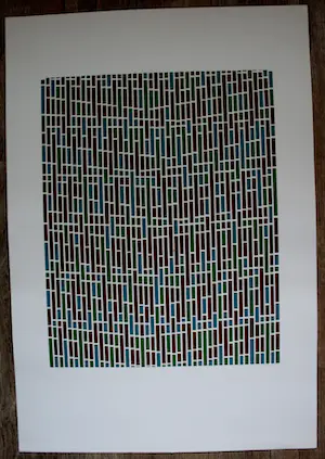 Jaap van den Ende - Zeefdruk: Geometrisch abstracte compositie - 1972 kopen? Bied vanaf 75!