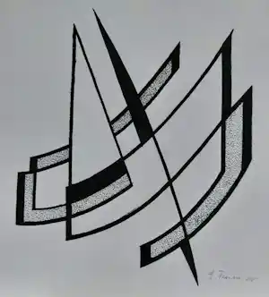 Italo Primi - Geometrische compositie verkocht voor € 55!
