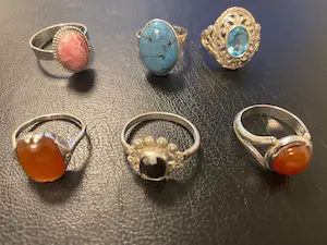 Lot Diverse 6 Zilveren Ringen kopen? Bied vanaf 25!