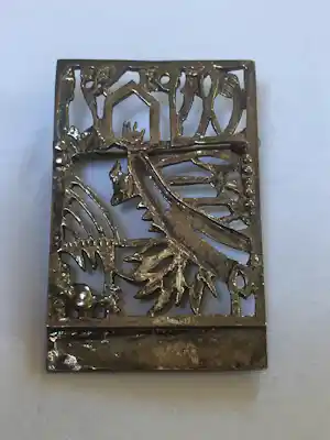 Jeroen Krabbé - Zilveren broche/hanger verkocht voor € 40!