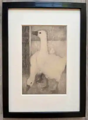 Jan Mankes - Originele Heliogravure 2 Ganzen 1923 verkocht voor € 85!