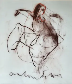 Anton Heyboer - wasco/krijt tekening - gesigneerd middenonder kopen? Bied vanaf 159!