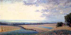 Leendert Adriaan Schilt - Landschap in Zuid-Limburg, olieverf op doek (ingelijst) verkocht voor € 182!