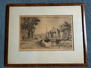 Ids Wiersma - Noorderdwarsvaart in Drachten uit 1923 verkocht voor € 75!