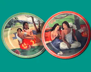 Porzellanfabrik W. Goebel - 2 Wandteller Artis Orbis Paul Gauguin Arearea und Deux Tahitiennes 90er Jahre kopen? Bied vanaf 58!