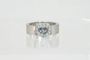 19 - Exclusieve CHOPARD happy diamonds 18Krt wit goud & diamanten ring kopen? Bied vanaf 1580!