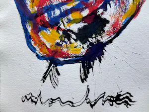 Anton Heyboer - Kip - Gemengde Techniek 1995 - 36 x 25 cm - ingelijst kopen? Bied vanaf 125!