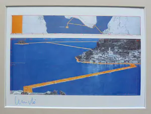 Christo - Collage Lake Iseo , Italy 2014-2016 - handgesigneerd- ready to frame kopen? Bied vanaf 95!
