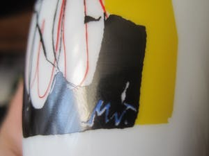 Niet of onleesbaar gesigneerd - Walküre gesigneerde espresso kop en schotel 2x kopen? Bied vanaf 10!