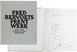 Fred Bervoets - Gesigneerd boek met tekening en persoonlijke opdracht verkocht voor € 71!