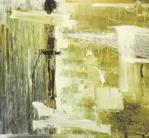 Leo Jacobs - Olieverf op doek, Landschap (Zeer groot!) verkocht voor € 300!