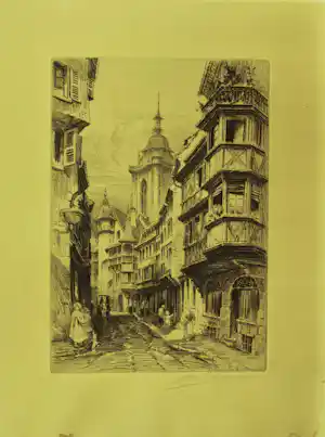 Charles Pinet - ''Colmar, Rue des Marchands'' verkocht voor € 65!