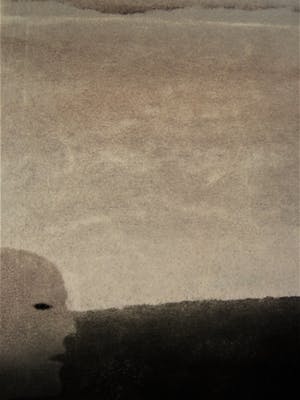 Niet of onleesbaar gesigneerd - sfeervol Minimalistisch Aquarel "Morgen" 1967 gedateerd kopen? Bied vanaf 1!