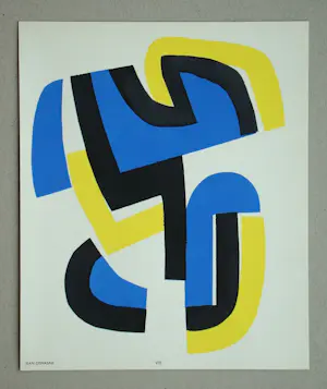 Jean Dewasne - Abstracte compositie - 1952 - Sjabloon in gouachekleuren kopen? Bied vanaf 70!