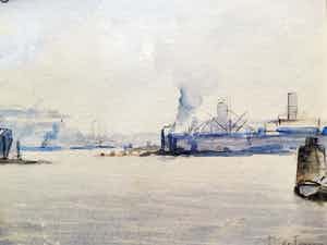 Marius de Jongere - Zicht op Rotterdamse haven verkocht voor € 99!