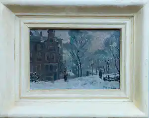 Jan Simon Knikker (sr.) - Winter in Amsterdam verkocht voor € 425!