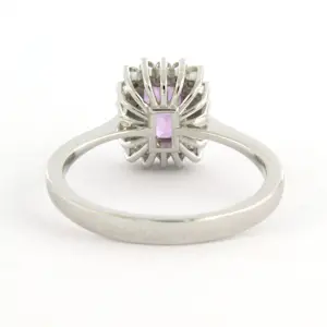18k gouden ring met roze saffier en briljant geslepen diamant tot. 0.22ct kopen? Bied vanaf 850!
