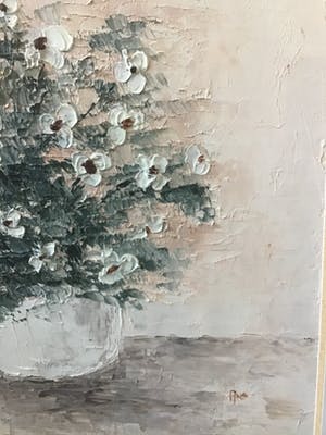 Niet of onleesbaar gesigneerd - Pot met bloemen kopen? Bied vanaf 1!