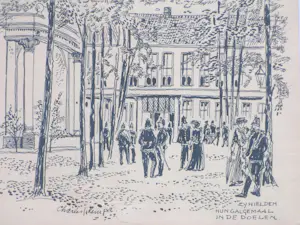 Charles Kemper - Galgemaal in De Doelen - Inkttekening kopen? Bied vanaf 40!