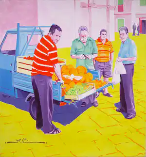 Marco Kooiman - Olieverf op doek, Fruttarolo (Groot) verkocht voor € 80!