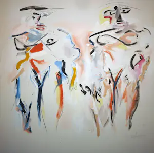Angelos Tassopoulos - Olieverf op doek, Abstracte compositie - Zeer groot kopen? Bied vanaf 250!