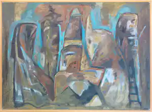 Frits van Geer - Olieverf op doek, Sivanez I - Ingelijst (Zeer groot) verkocht voor € 170!