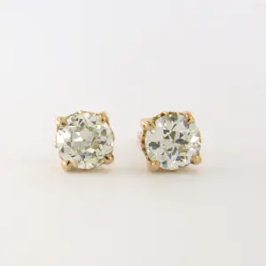 18k rosé gouden solitair oorknoppen met Bolsjewiek geslepen diamant tot. 0.88ct kopen? Bied vanaf 725!
