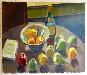 Piet Kloes - stilleven met appels verkocht voor € 100!