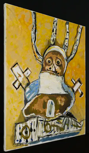 Lucebert - El Nacimiento - Groot werk in olieverf op doek kopen? Bied vanaf 5800!