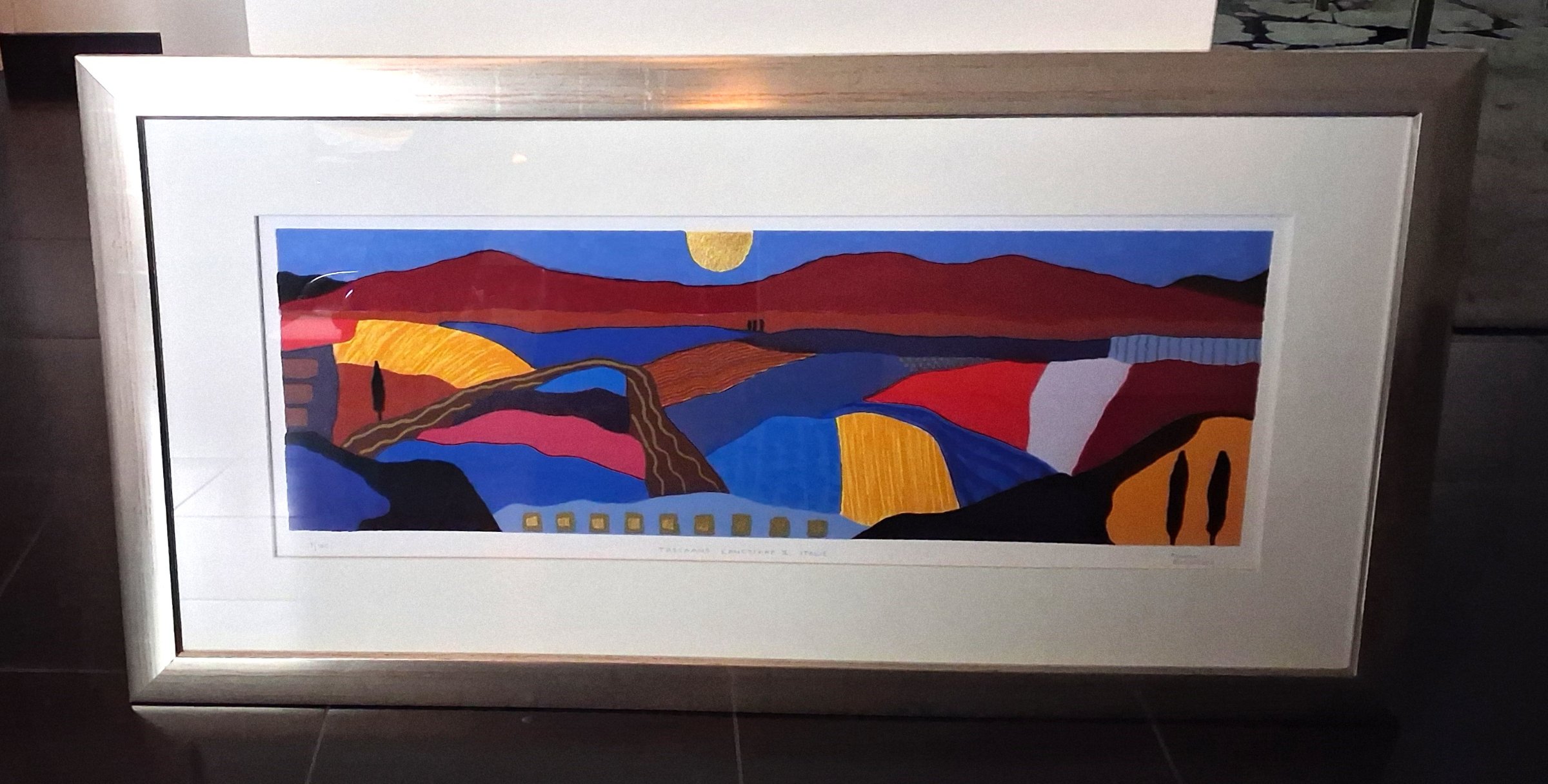 Ronald Boonacker - Zeer grote zeefdruk 'Toscaans landschap' kopen? Bied vanaf 125!