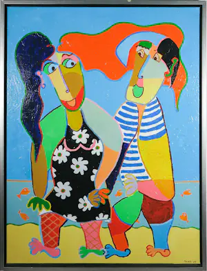 Twan de Vos - Acryl op doek, Zomer - Ingelijst kopen? Bied vanaf 100!