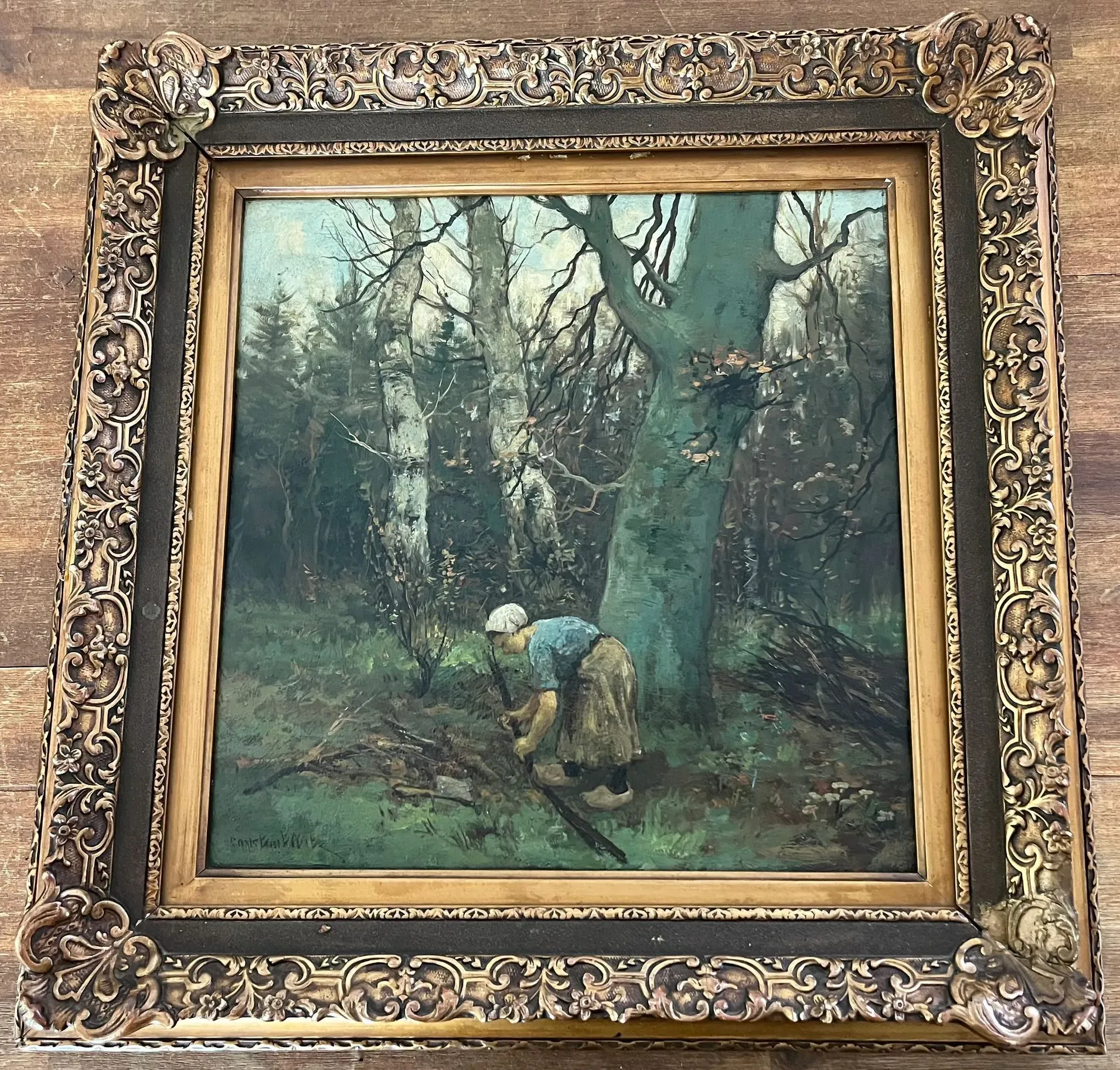 Constant Artz - Hout sprokkelen in het bos kopen? Bied vanaf 200!