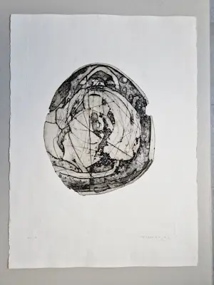 Cees Kortlang - Grote, in diverse grijstinten handgekl. reliëf Ets/aquatint - zeer kleine oplage kopen? Bied vanaf 38!