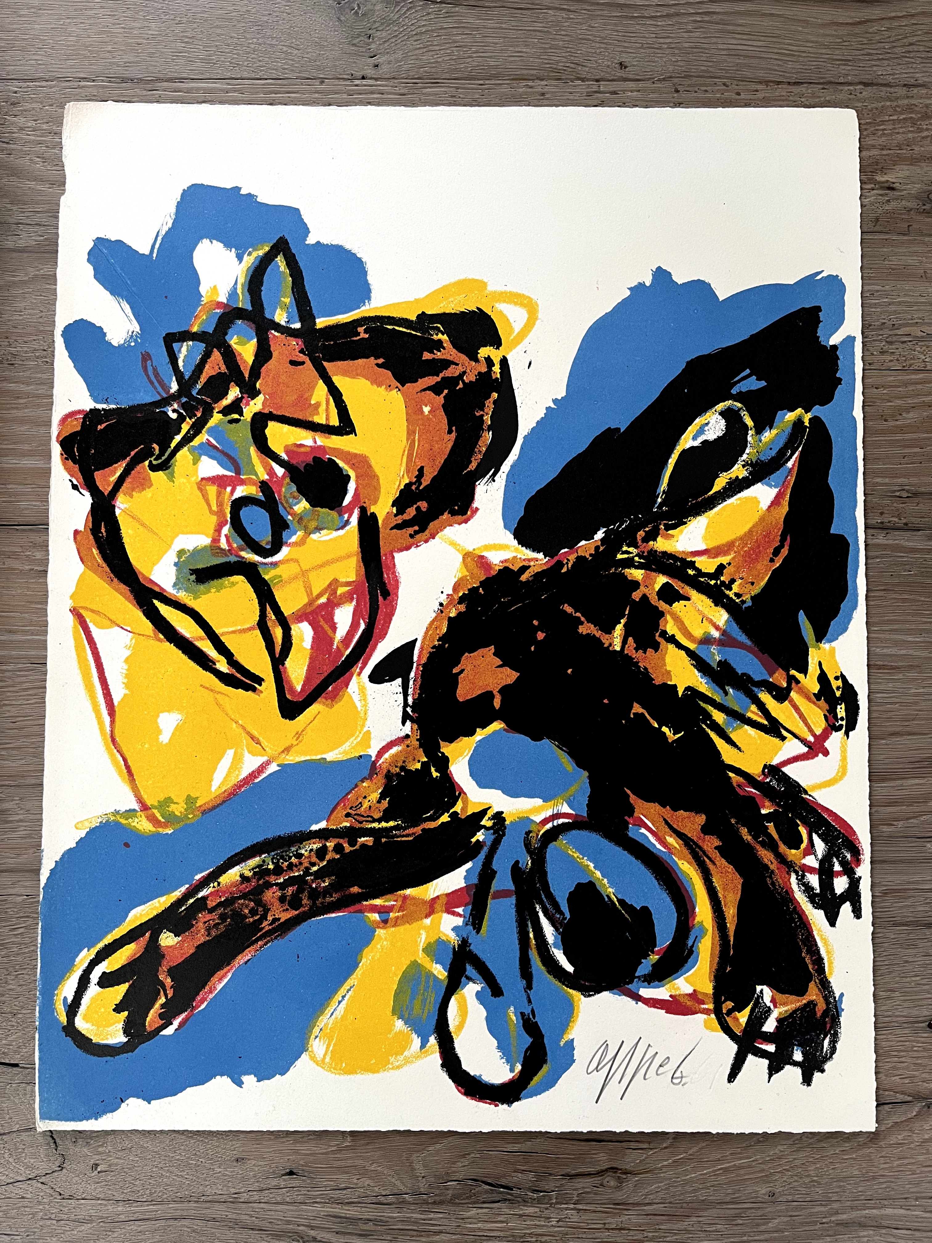 Karel Appel - A beast-drawn man kopen? Bied vanaf 1150!