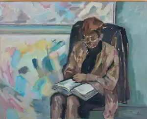 Janus Nuiten - Olieverf op doek, Portret verkocht voor € 60!