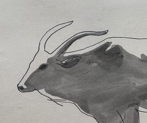 Charles Eyck - Aquarel/tekening | 'Studieschets' | (Uniek werk) kopen? Bied vanaf 1!
