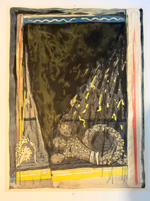 Lon Buttstedt - Kleurenlitho, Serpens Lingua II, Oplage 5/12 kopen? Bied vanaf 20!