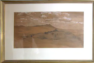 Gustav Schönleber - Hügelige Landschaft kopen? Bied vanaf 490!