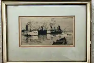 Hendrik de Laat - Havenzicht Rotterdam verkocht voor € 50!