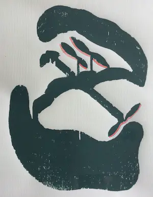 Niet of onleesbaar gesigneerd - abstract | linosnede kopen? Bied vanaf 1!