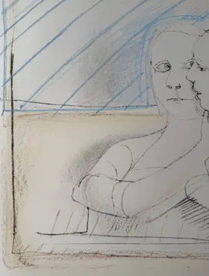 Co Westerik - handgesigneerde kleurenzeefdruk | 'Paar in landschap' | 1991 kopen? Bied vanaf 225!
