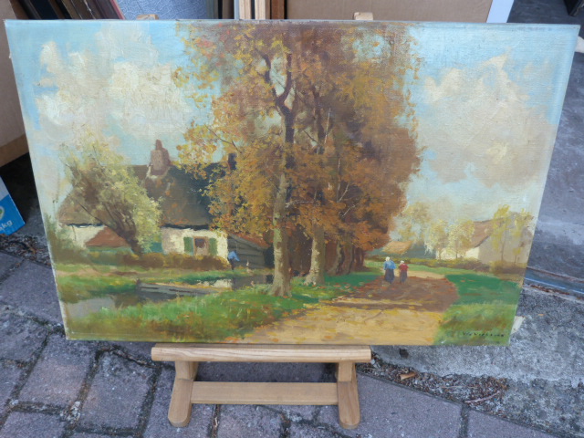 Niet of onleesbaar gesigneerd - ( 20e eeuw ) - Zonnig landschap. kopen? Bied vanaf 1!