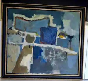 Piet Schoenmakers - Abstracte landschap verkocht voor € 400!