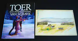 Toer van Schaijk - 2 boeken, o.a. tekeningen bij choreografie 'Landschap' genummerd 533/2200 kopen? Bied vanaf 60!