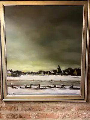 Pieter de Bodt - Winterlandschap met sloot verkocht voor € 80!