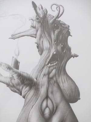 Peter Breedijk - Erotische boommens - Tekening en pen kopen? Bied vanaf 120!